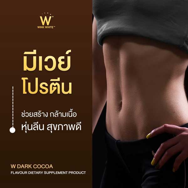 w dark cocoa ดับเบิ้ลยู ดาร์ก โกโก้ วิ้งไวท์ wink white วิงค์ไวท์ ช็อคโกแลต choco