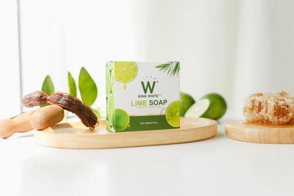 w wink white lime soap สบู่ มะนาว วิ้งไวท์ วิงค์ไวท์