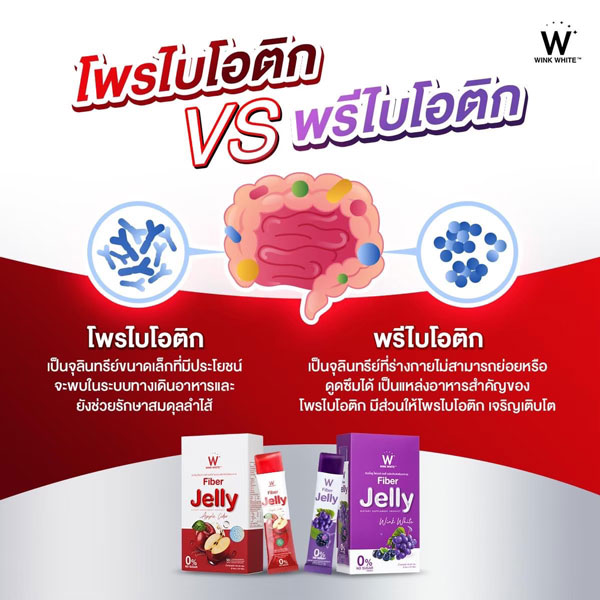 W fiber jelly apple cider ไฟเบอร์ เจลลี่ แอปเปิ้ล ไซเดอร์ เยลลี่ วิ้งไวท์ wink white วิงค์ไวท์ ดับเบิ้ลยู ลด พุง อ้วน น้ำหนัก กระชับ เอว