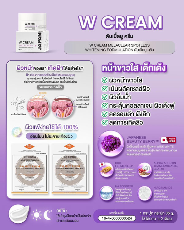 wink white w serum w cream w sun วิ้งไวท์ เซรั่ม อิง ฟ้า ชา ลอต ครีม กันแดด วิงค์ไวท์ ปัญหา ฝ้า กระ เกิดจาก คือ อย่างไร