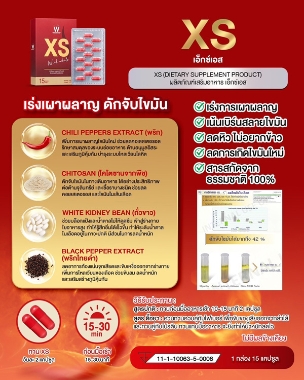 xs wink white เอ็กซ์ เอส ลด น้ำหนัก วิ้งไวท์ xs วิงค์ไวท์ พุง กระชับ สัดส่วน