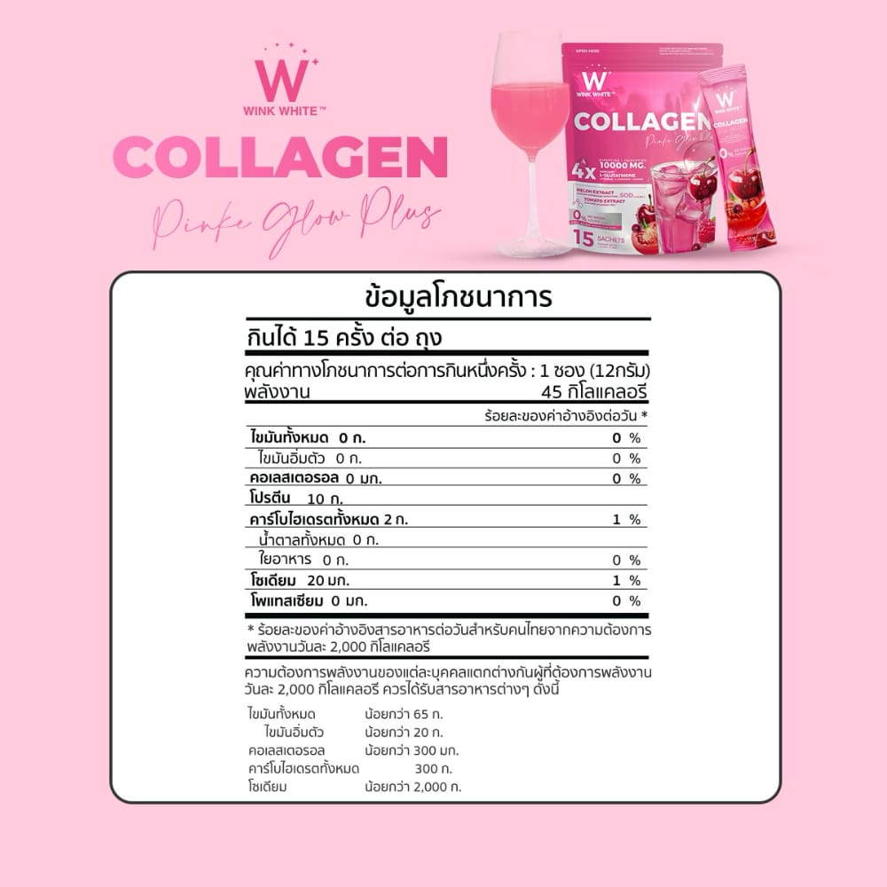 w collagen wink white blue pink วิ้งไวท์ คอลลาเจน วิงค์ไวท์ ผิวขาว กระจ่างใส ริ้วรอย ฝ้า กระ ปวด ข้อ เอ็น กระดูก เล็บ เส้นผม เซราไมด์ ไดเปปไทด์ ไตรเปปไทด์ ไฮโดร dipeptide tripeptide hydrolyzed ceramide