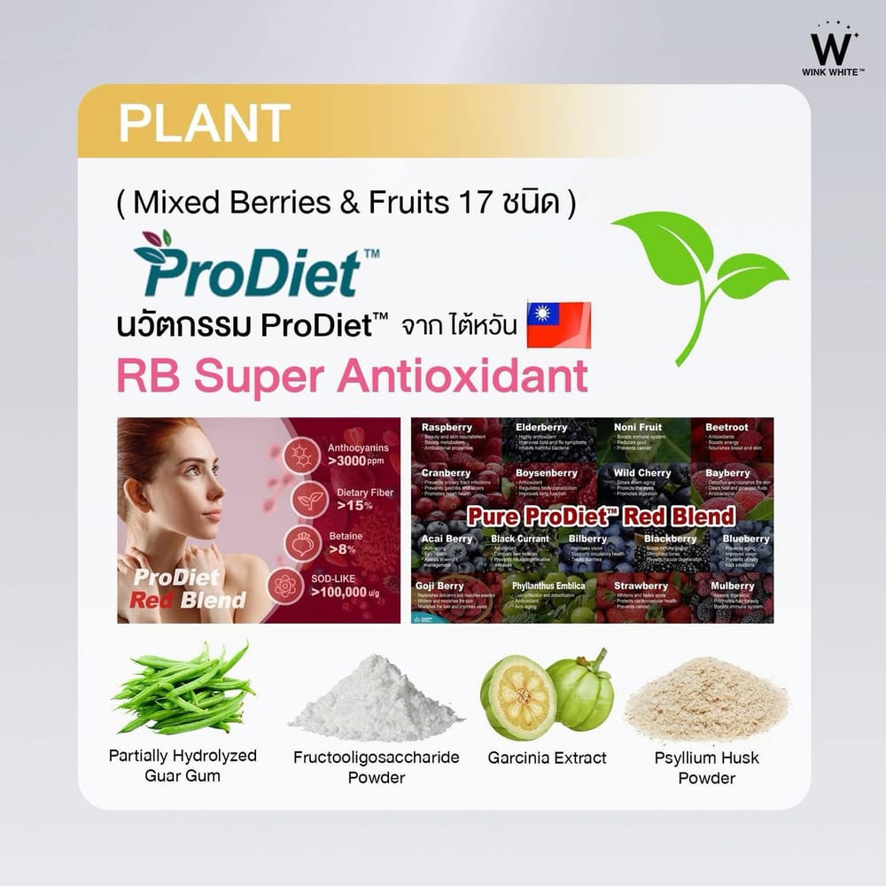 Wink White fiber veggie plus fiber berry ไฟเบอร์ ผัก ผลไม้ ธัญพืช เบอร์รี่ ใยอาหาร วิ้งไวท์ วิงค์ไวท์ ลด พุง น้ำหนัก ดีท้อก เอว กระชับ สัดส่วน