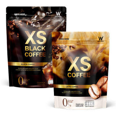 รวม XS Coffee เอ็กซ์เอส กาแฟ ลาเต้ & Black กาแฟ ดำ โปร 2 กล่อง วิ้งไวท์ วิงค์ไวท์