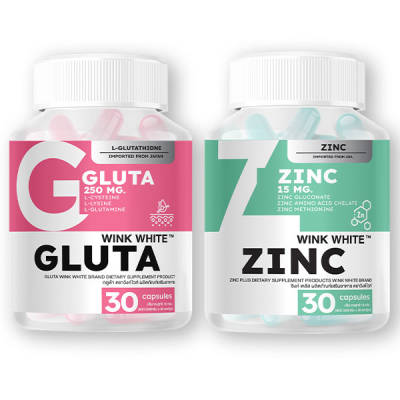 Gluta กลูต้า Zinc ซิงค์ Wink White วิ้งไวท์ รวมโปร