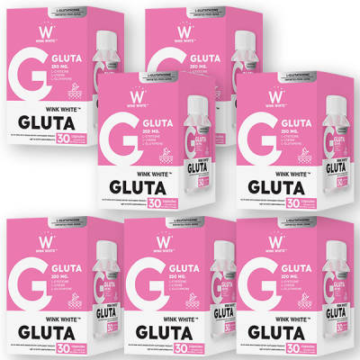 Gluta กลูต้า Wink White วิ้งไวท์ บำรุงผิว 𝐋-𝐂𝐲𝐬𝐭𝐞𝐢𝐧𝐞 𝐋-𝐋𝐲𝐬𝐢𝐧𝐞 𝐋-𝐆𝐥𝐮𝐭𝐚𝐦𝐢𝐧𝐞 สูตรขาว x7