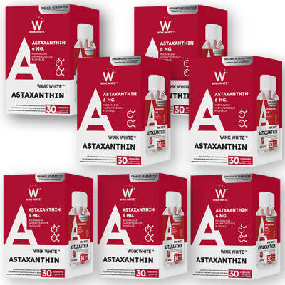 Astaxanthin แอสตาแซนทิน 6 mg. Wink White วิ้งไวท์ เสริมด้วย Q10 สาหร่ายแดงฮีมาโตคอกคัส x7