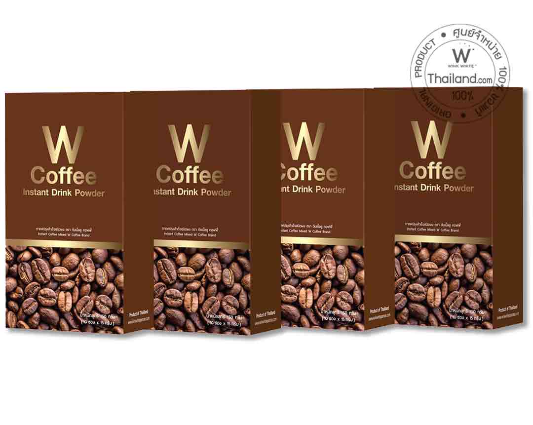 x4 W Coffee ดับเบิ้ลยู กาแฟ เพิ่มการเผาผลาญไขมัน ขนาด 10 ซอง
