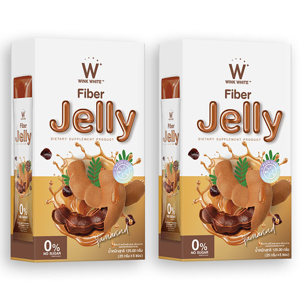 Tamarind Jelly Fiber Wink White เจลลี่ ไฟเบอร์ มะขาม วิ้งไวท์ 1 แถม 1